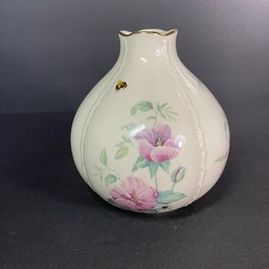Lenox Globe Vase Morningside Cottage Bubble Bee Dragonfly Floral